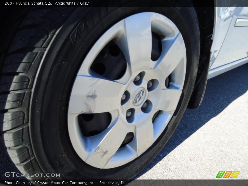 Arctic White / Gray 2007 Hyundai Sonata GLS