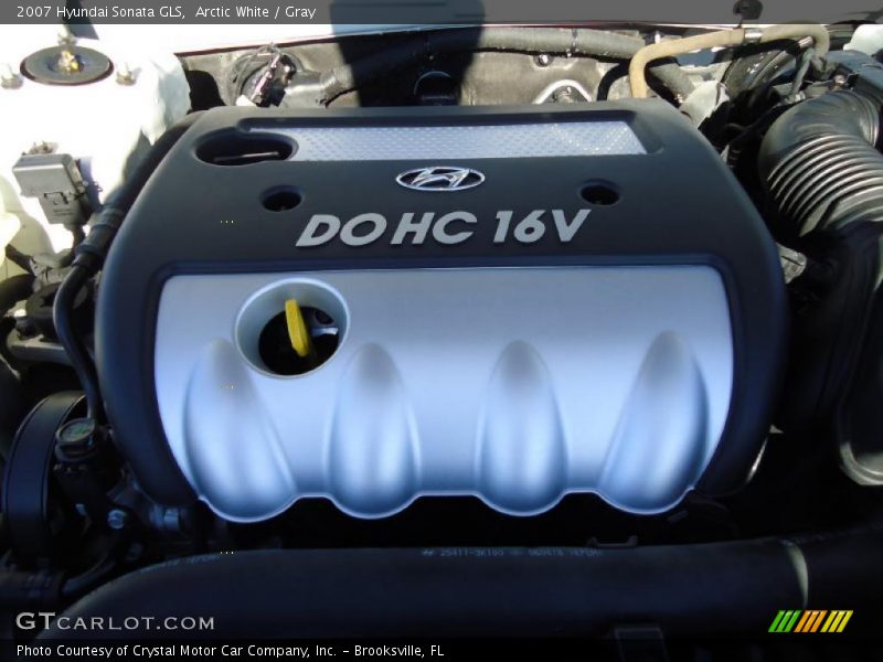 Arctic White / Gray 2007 Hyundai Sonata GLS