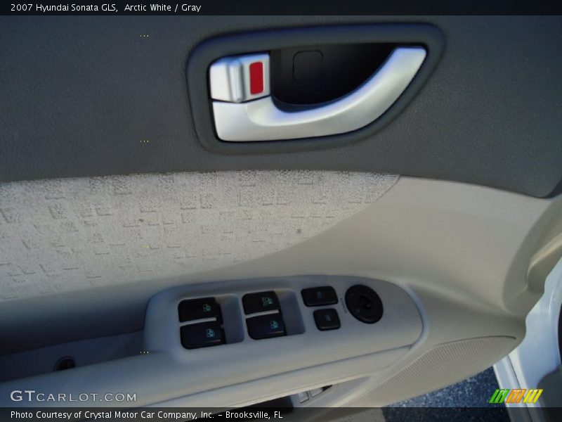 Arctic White / Gray 2007 Hyundai Sonata GLS