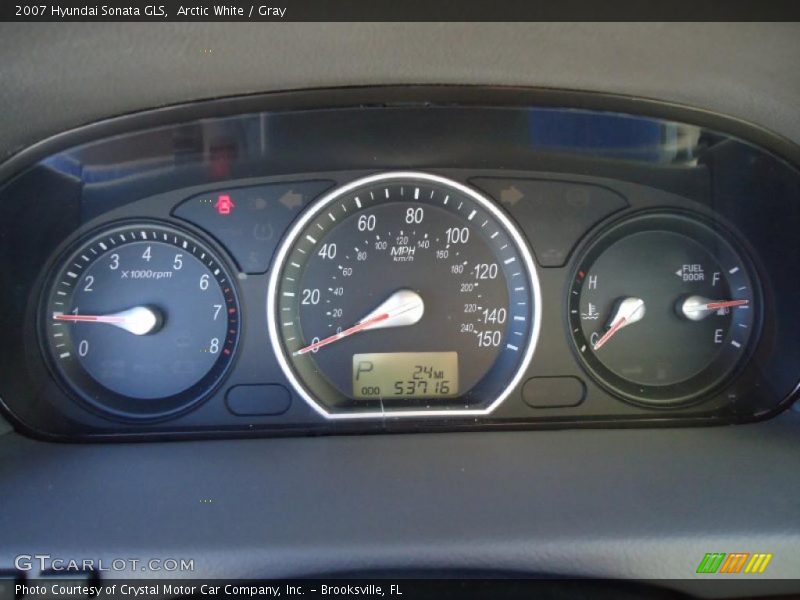 Arctic White / Gray 2007 Hyundai Sonata GLS