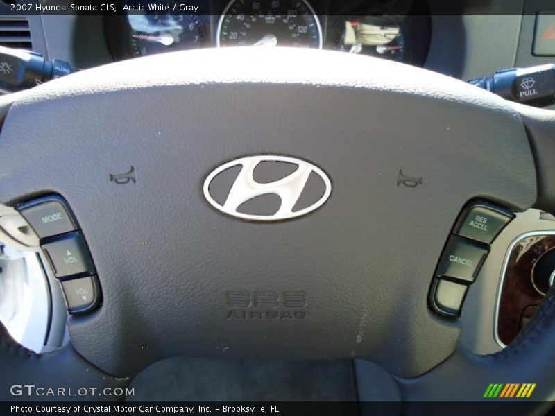 Arctic White / Gray 2007 Hyundai Sonata GLS
