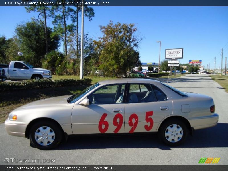 Cashmere Beige Metallic / Beige 1996 Toyota Camry LE Sedan