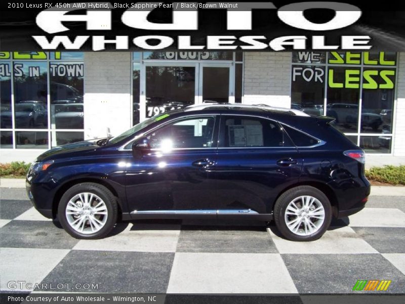 Black Sapphire Pearl / Black/Brown Walnut 2010 Lexus RX 450h AWD Hybrid