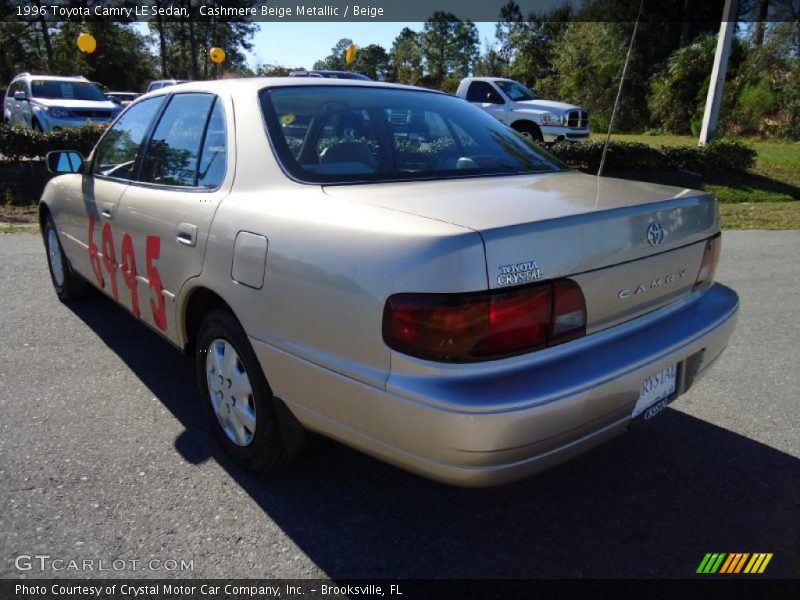 Cashmere Beige Metallic / Beige 1996 Toyota Camry LE Sedan