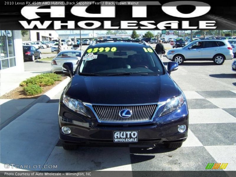 Black Sapphire Pearl / Black/Brown Walnut 2010 Lexus RX 450h AWD Hybrid