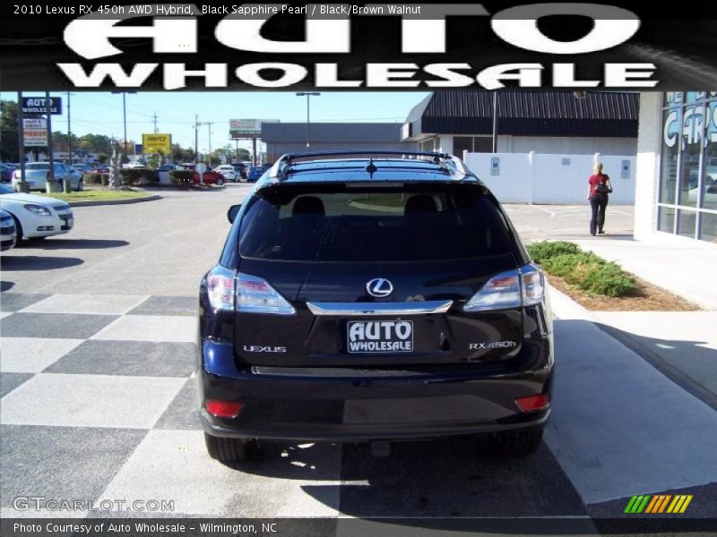 Black Sapphire Pearl / Black/Brown Walnut 2010 Lexus RX 450h AWD Hybrid