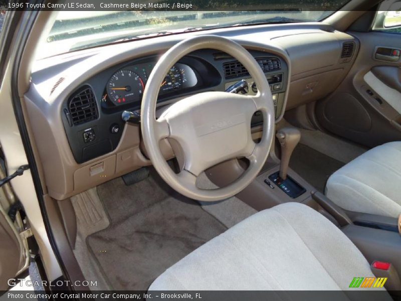 Cashmere Beige Metallic / Beige 1996 Toyota Camry LE Sedan