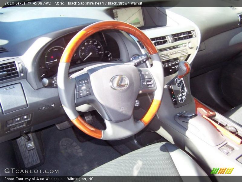  2010 RX 450h AWD Hybrid Black/Brown Walnut Interior