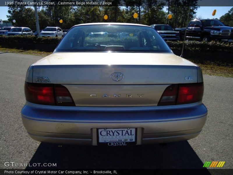 Cashmere Beige Metallic / Beige 1996 Toyota Camry LE Sedan