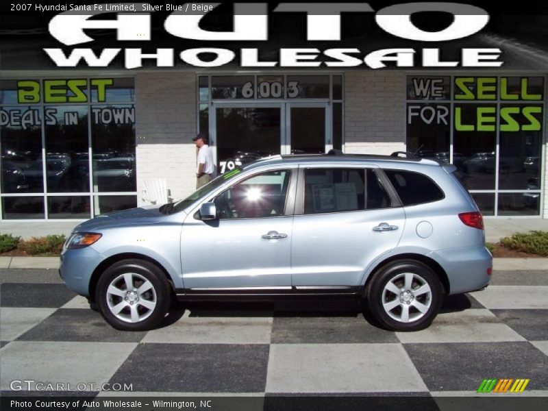 Silver Blue / Beige 2007 Hyundai Santa Fe Limited