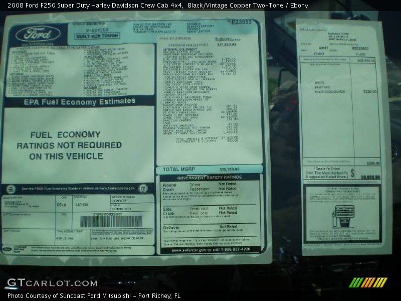 Black/Vintage Copper Two-Tone / Ebony 2008 Ford F250 Super Duty Harley Davidson Crew Cab 4x4