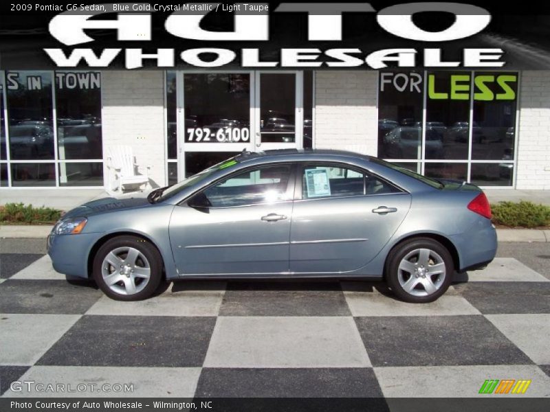 Blue Gold Crystal Metallic / Light Taupe 2009 Pontiac G6 Sedan