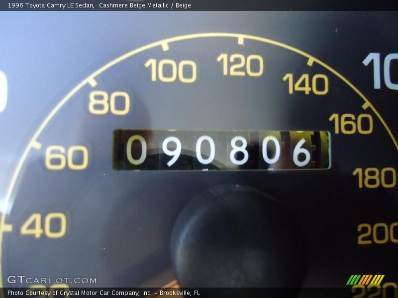 Cashmere Beige Metallic / Beige 1996 Toyota Camry LE Sedan