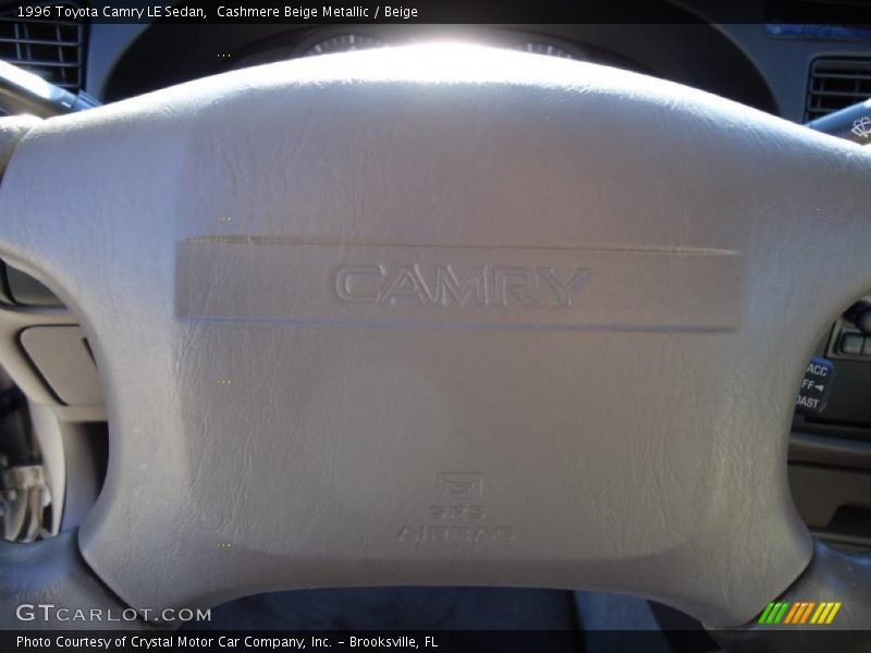 Cashmere Beige Metallic / Beige 1996 Toyota Camry LE Sedan