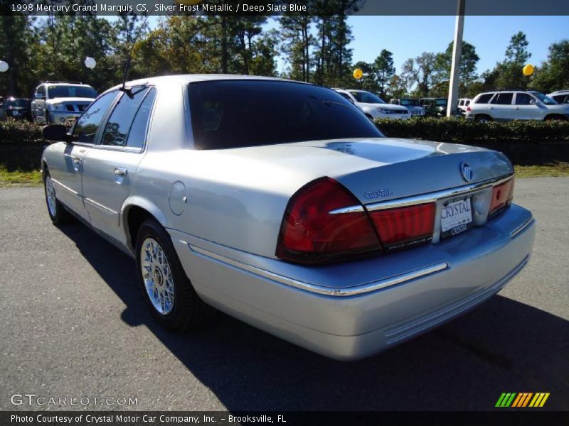 Silver Frost Metallic / Deep Slate Blue 1998 Mercury Grand Marquis GS