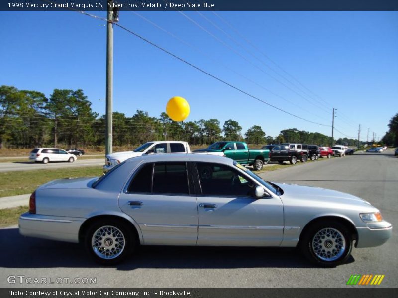 Silver Frost Metallic / Deep Slate Blue 1998 Mercury Grand Marquis GS