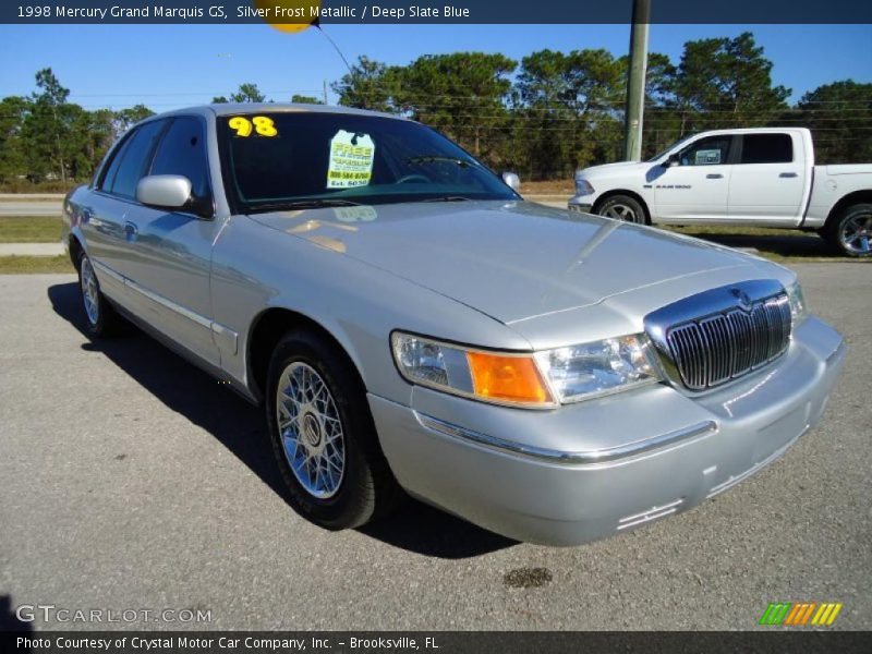 Silver Frost Metallic / Deep Slate Blue 1998 Mercury Grand Marquis GS
