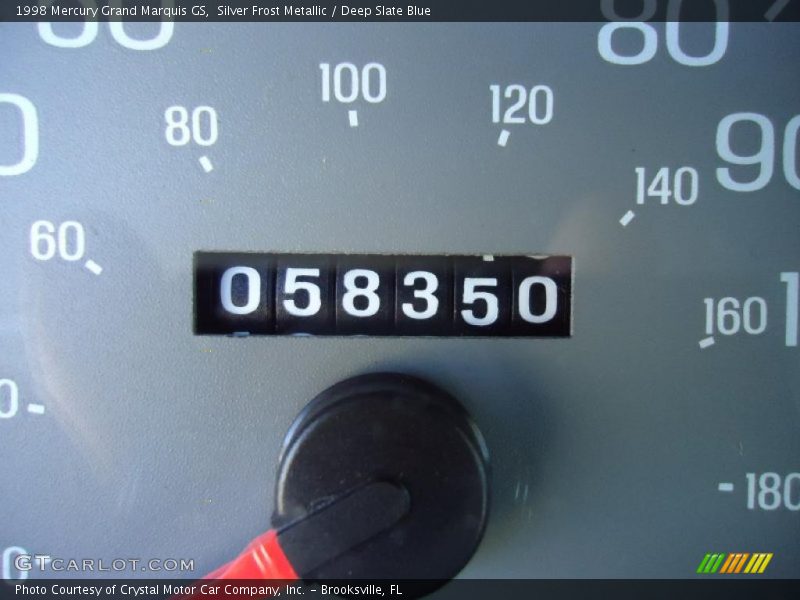 Silver Frost Metallic / Deep Slate Blue 1998 Mercury Grand Marquis GS