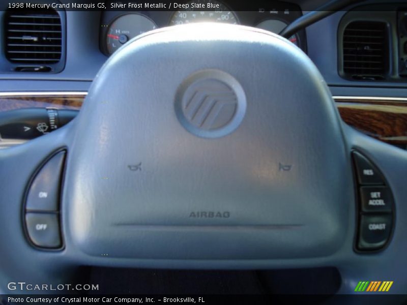 Silver Frost Metallic / Deep Slate Blue 1998 Mercury Grand Marquis GS