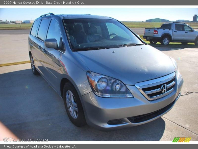 Slate Green Metallic / Gray 2007 Honda Odyssey EX-L