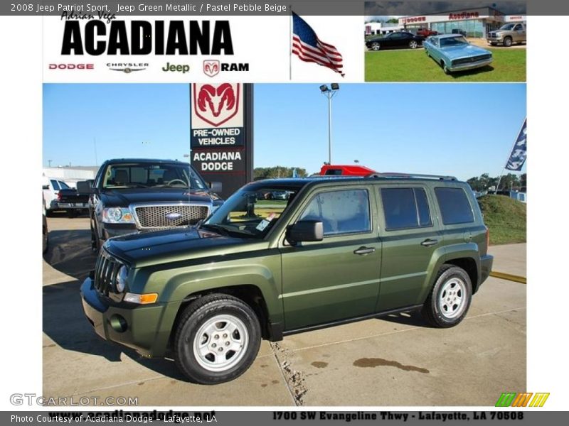 Jeep Green Metallic / Pastel Pebble Beige 2008 Jeep Patriot Sport