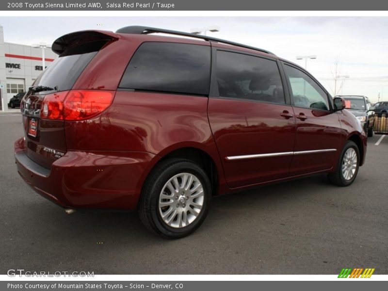 Salsa Red Pearl / Taupe 2008 Toyota Sienna Limited AWD