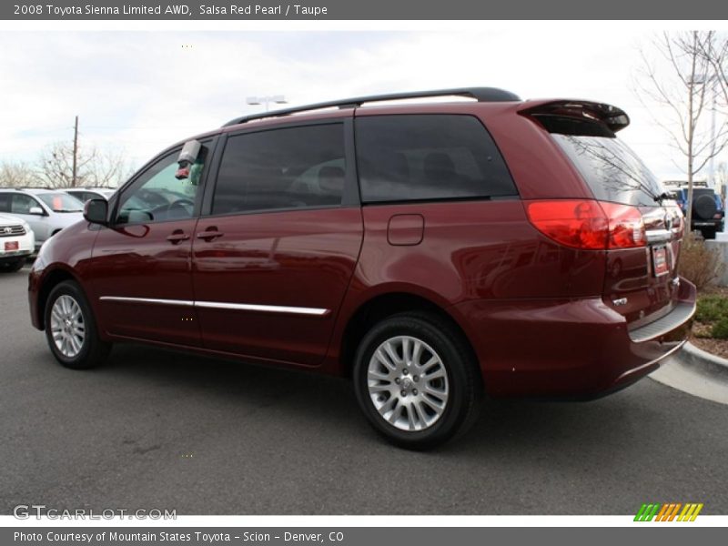 Salsa Red Pearl / Taupe 2008 Toyota Sienna Limited AWD
