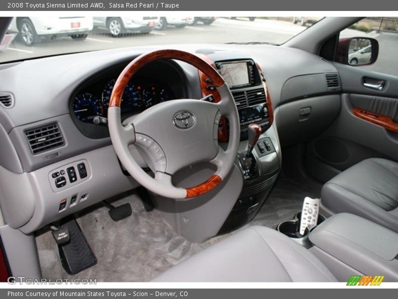 Salsa Red Pearl / Taupe 2008 Toyota Sienna Limited AWD