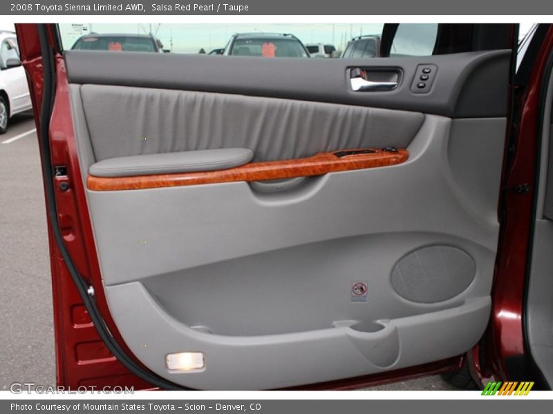Salsa Red Pearl / Taupe 2008 Toyota Sienna Limited AWD