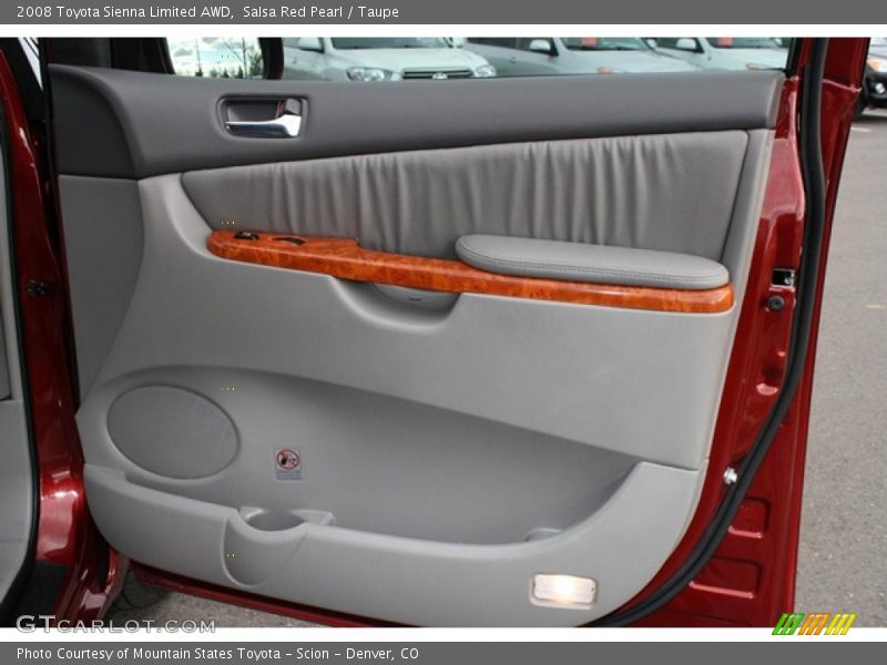 Salsa Red Pearl / Taupe 2008 Toyota Sienna Limited AWD