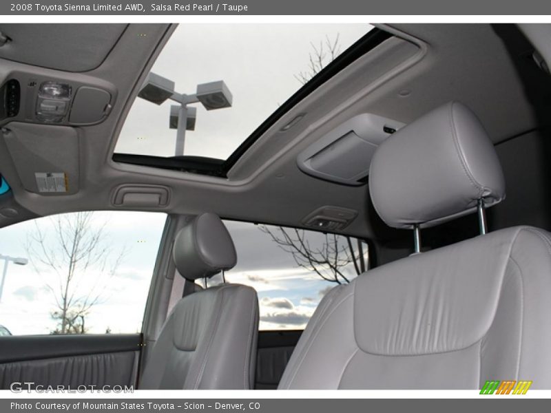 Salsa Red Pearl / Taupe 2008 Toyota Sienna Limited AWD
