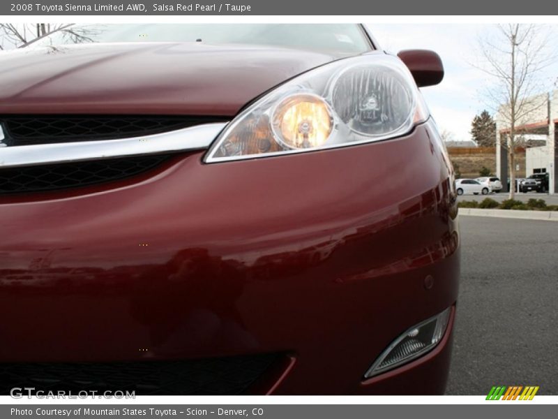Salsa Red Pearl / Taupe 2008 Toyota Sienna Limited AWD