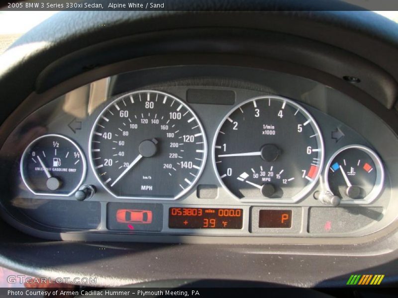  2005 3 Series 330xi Sedan 330xi Sedan Gauges