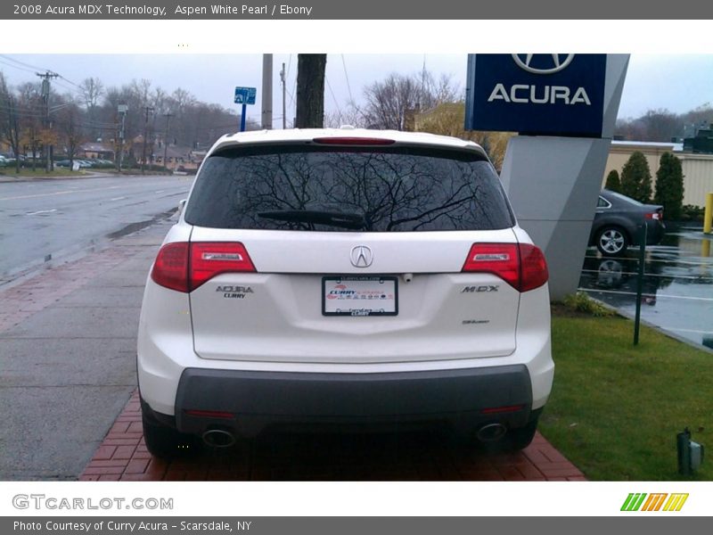 Aspen White Pearl / Ebony 2008 Acura MDX Technology