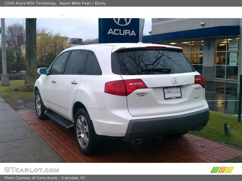 Aspen White Pearl / Ebony 2008 Acura MDX Technology