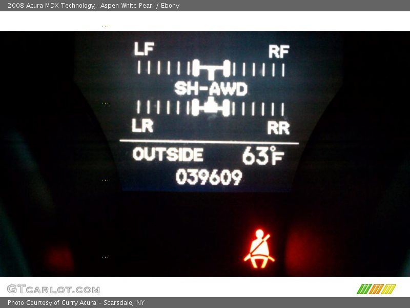 Aspen White Pearl / Ebony 2008 Acura MDX Technology