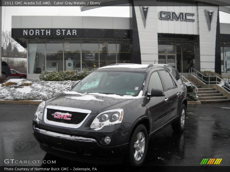 Cyber Gray Metallic / Ebony 2011 GMC Acadia SLE AWD