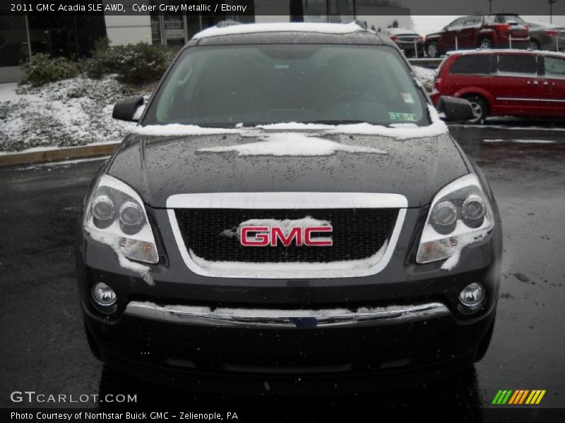 Cyber Gray Metallic / Ebony 2011 GMC Acadia SLE AWD