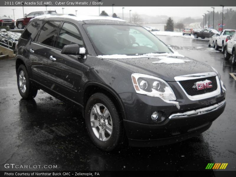 Cyber Gray Metallic / Ebony 2011 GMC Acadia SLE AWD