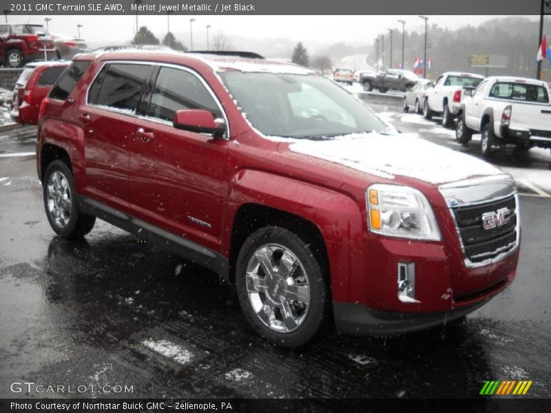 Merlot Jewel Metallic / Jet Black 2011 GMC Terrain SLE AWD