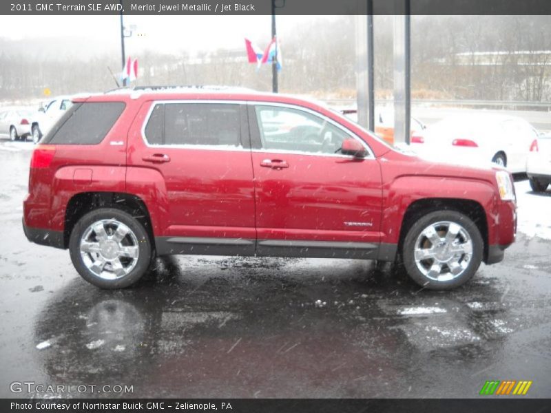 Merlot Jewel Metallic / Jet Black 2011 GMC Terrain SLE AWD