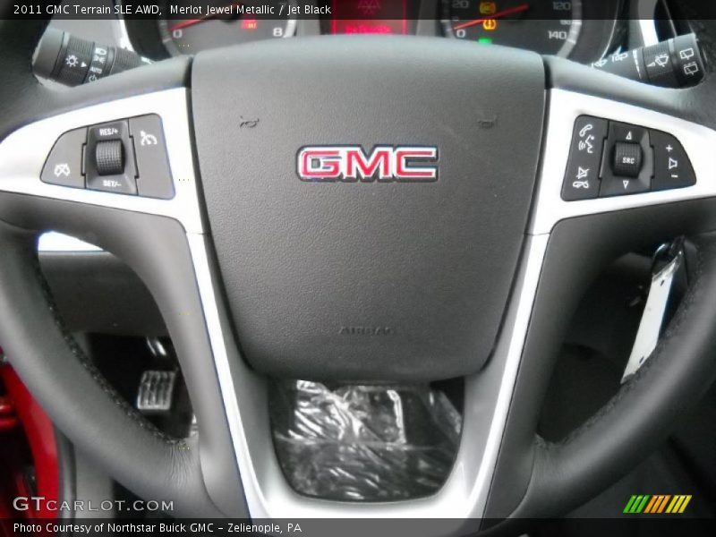 Merlot Jewel Metallic / Jet Black 2011 GMC Terrain SLE AWD