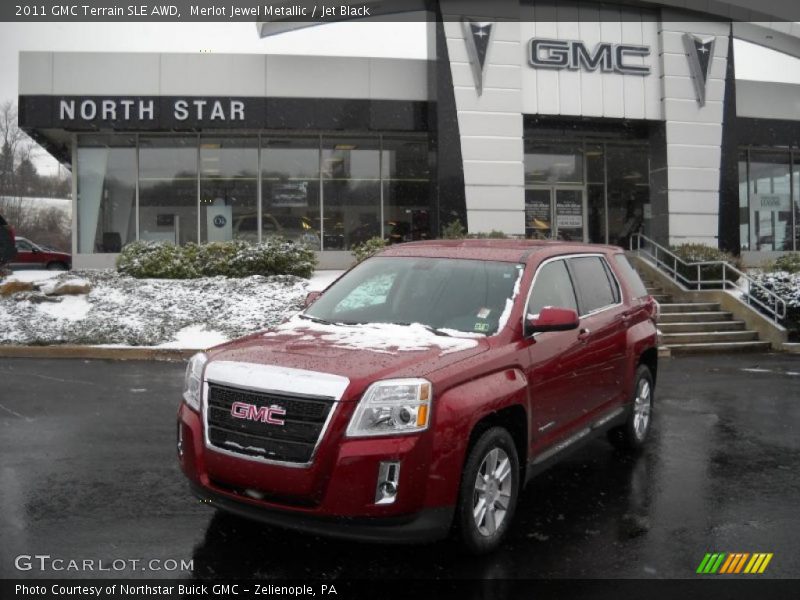 Merlot Jewel Metallic / Jet Black 2011 GMC Terrain SLE AWD