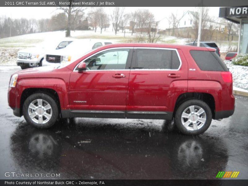 Merlot Jewel Metallic / Jet Black 2011 GMC Terrain SLE AWD