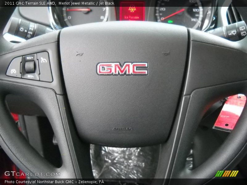 Merlot Jewel Metallic / Jet Black 2011 GMC Terrain SLE AWD