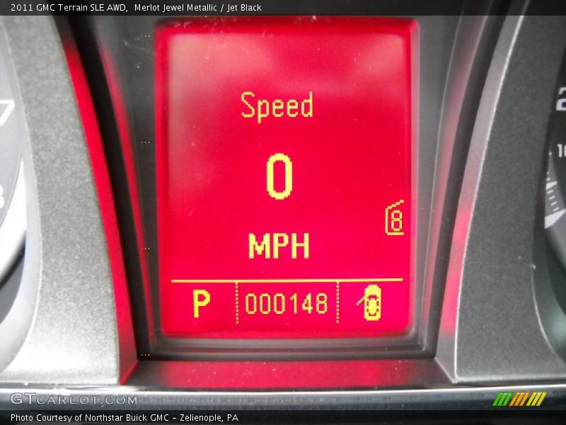 Merlot Jewel Metallic / Jet Black 2011 GMC Terrain SLE AWD