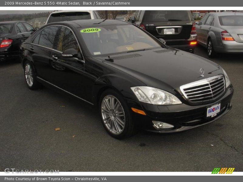 Black / Savanna/Cashmere 2009 Mercedes-Benz S 550 4Matic Sedan