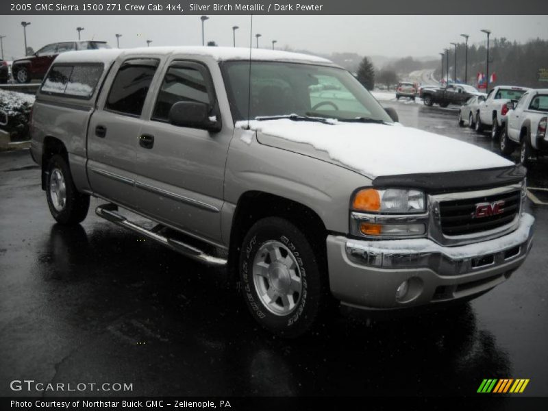 Silver Birch Metallic / Dark Pewter 2005 GMC Sierra 1500 Z71 Crew Cab 4x4