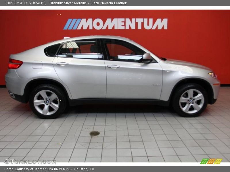 Titanium Silver Metallic / Black Nevada Leather 2009 BMW X6 xDrive35i