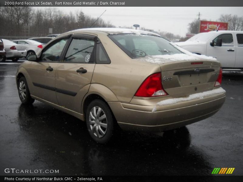 Fort Knox Gold Metallic / Dark Charcoal 2000 Ford Focus LX Sedan